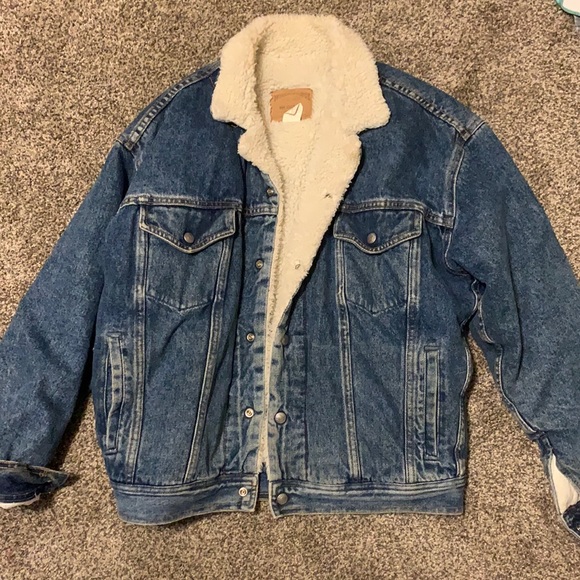 Vintage Denim Fleece Lined Jacket - Picture 1 of 5